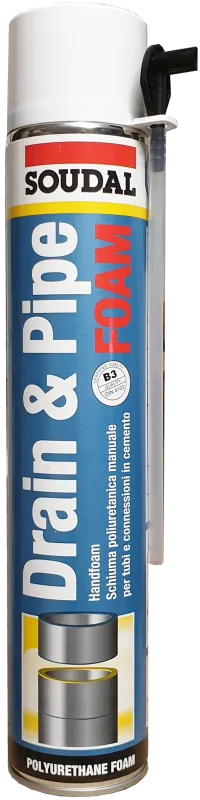 Soudafoam Drain & Pipe brøndskum 750ml gul