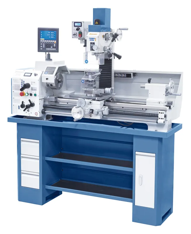 Metal drejebænk inkl. fræsesøjle Proficenter 880 G Vario inkl. 2-akset digital - 3x400V