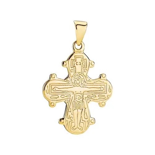 Dagmarkors i 8 kt. Guld 18 x 16 mm - glat bagside