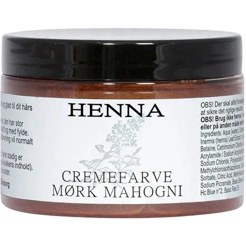 Henna cremefarve mørk mahogni - 140 ml.