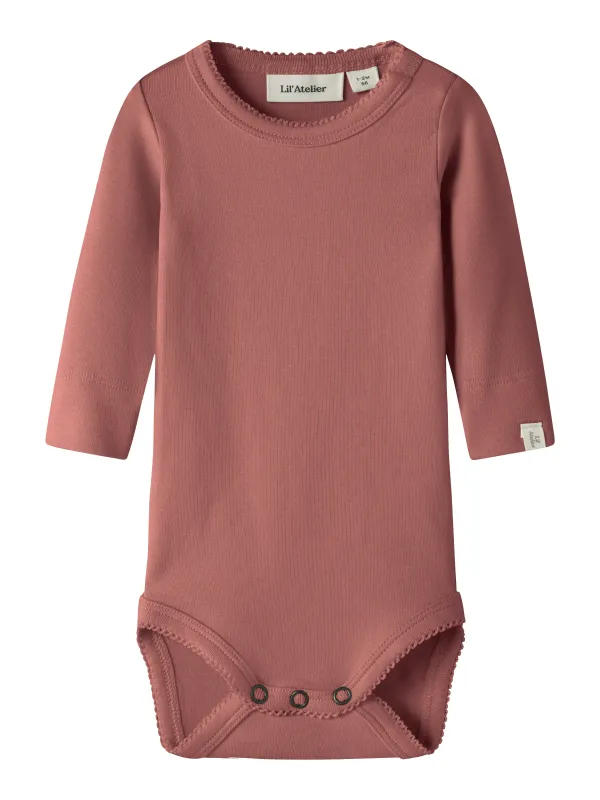 Lil Atelier Gayo - LS Slim Body - Withered Rose - 56 cm