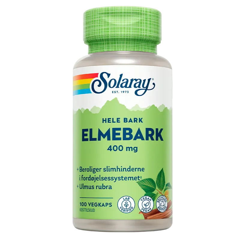 Solaray Elmebark 400 mg (100 kapsler)