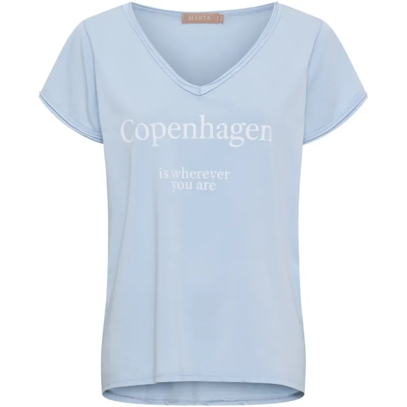 Marta du Chateau dame T-Shirt MdcNorina 22031C - Celeste
