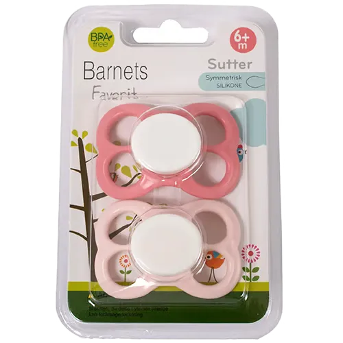 Barnets Favorit Luftsutter Silikone 6+ Mdr. Rosa/Lyserød (2 stk)
