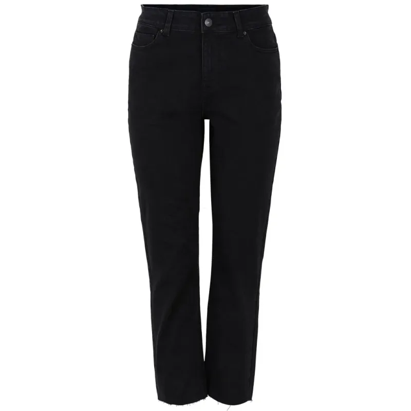 PIECES dame bukser PCLUNA - Black