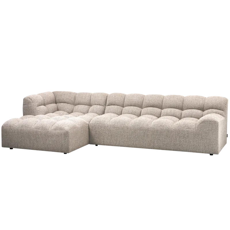 WOOOD Allure sofa, m. venstre chaiselong - natur melange vævet stof