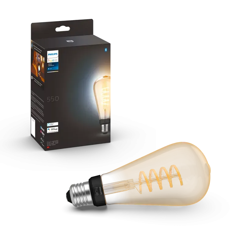 Philips Hue White Ambiance Filament Edisonpære ST72 E27 40W