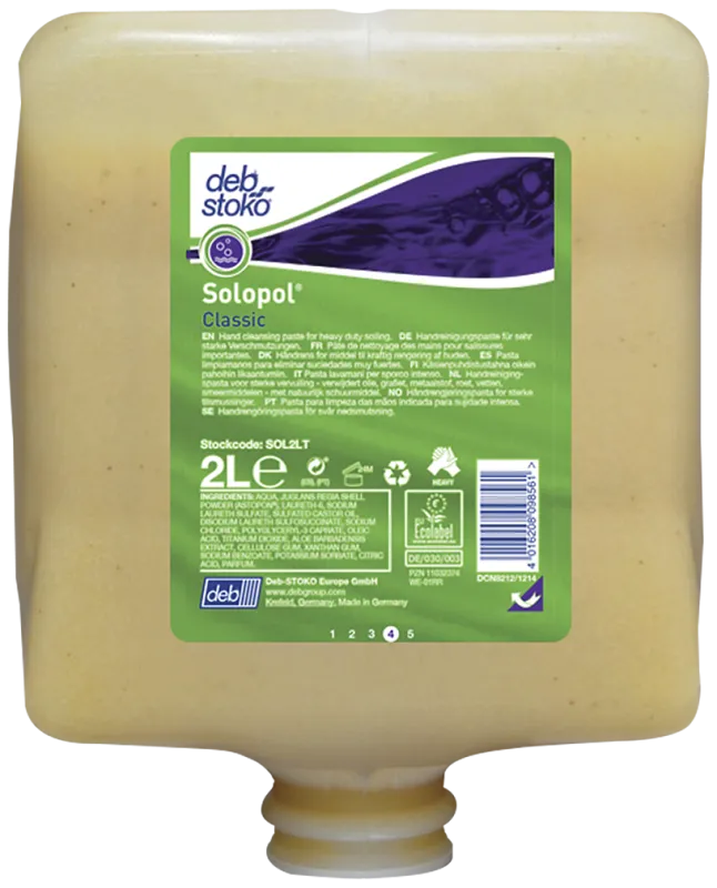 Deb håndrens Solopol Classic m/parfume, 4×2 ltr.