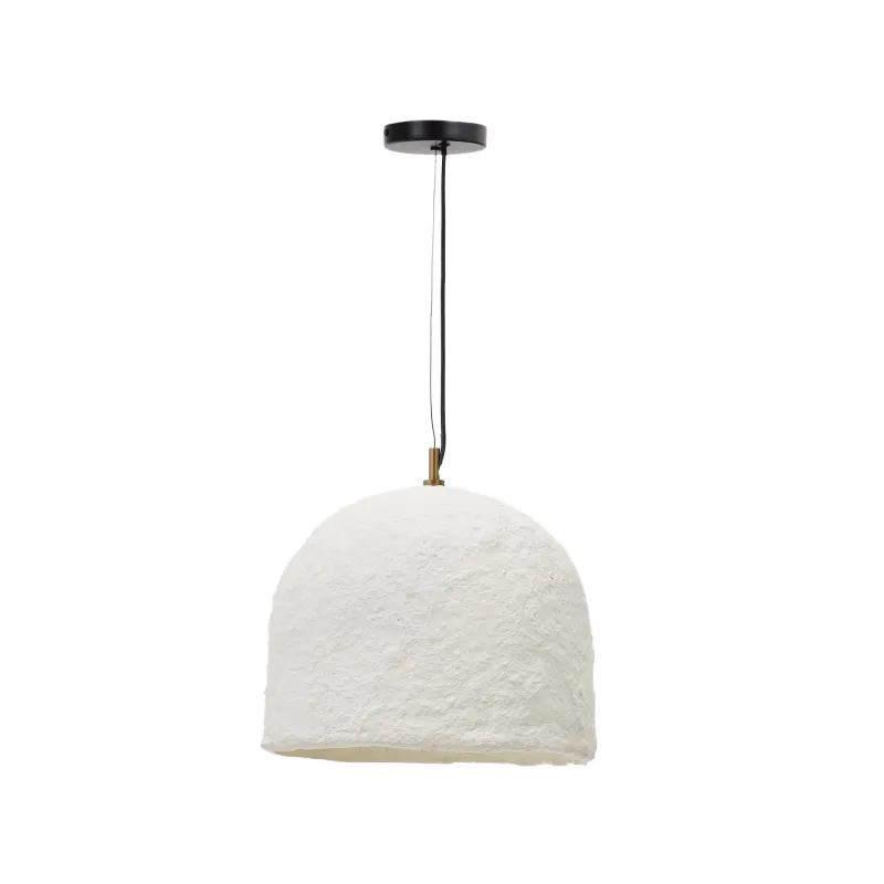 KAVE HOME Sineu loftlampe, rund - hvid papmaché (Ø34,5)