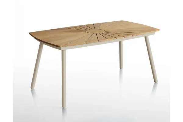 DaneLine Eva Teak Ovalt Havebord - 90x160 cm - Latte