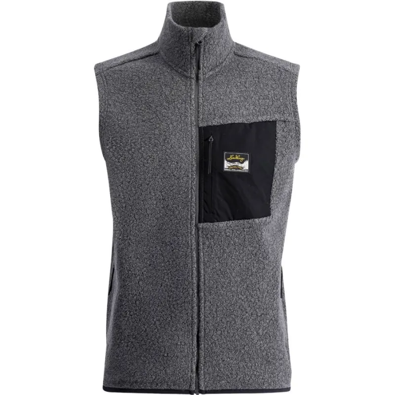 Lundhags Flok Wool Ms Pile Vest, mellemlag, herre, grå