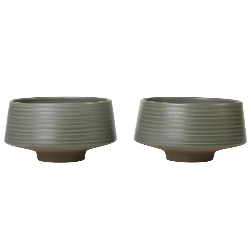 Broste Miko Skål, dark green, 2 stk.