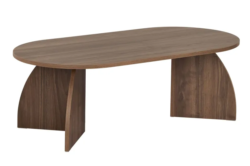 NORDVÄRK Melina sofabord, oval - Venezia brun valnød melamin (120x60)