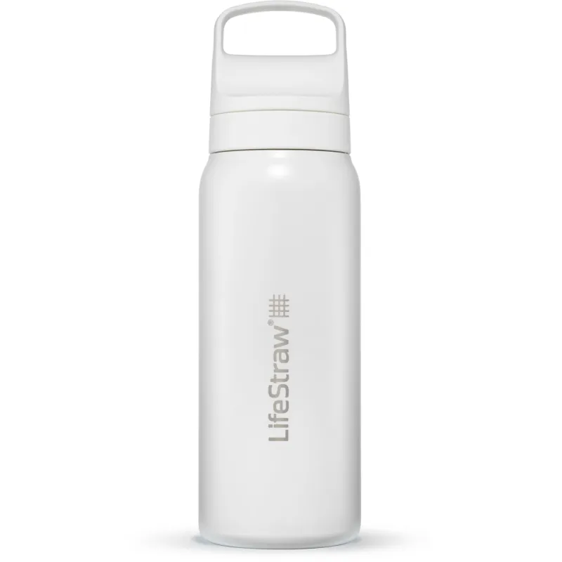 LifeStraw Go 2.0 Stainless Steel Water Filter Bottle 700ml, Hvid