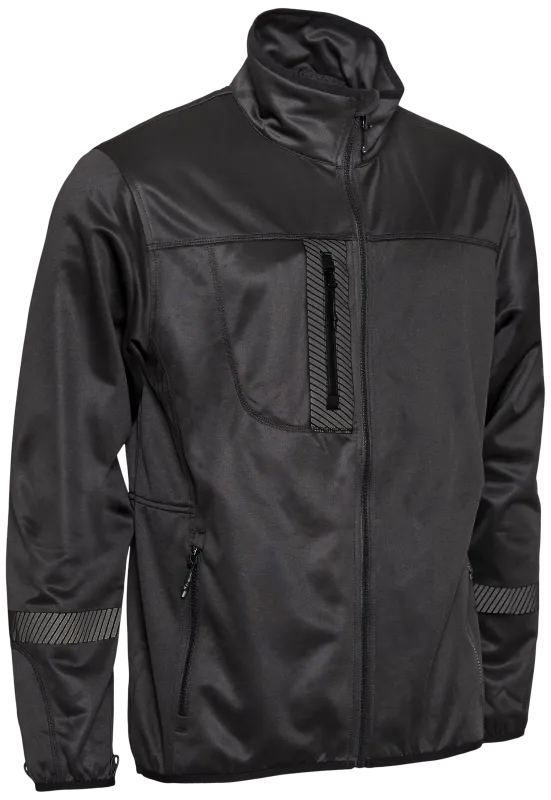 Midlayer zip-in jakke 150015 sort Str. 4XL