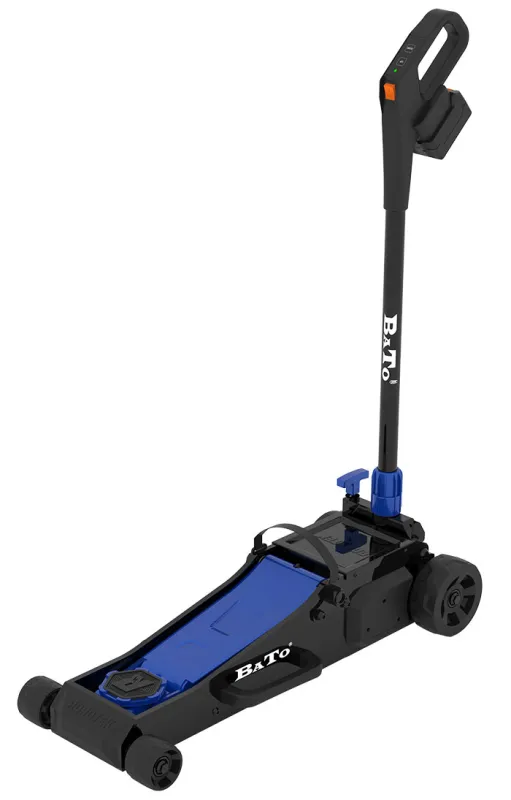 BATO ROADTEK 18V batteri donkraft aluminum/stål 3 ton. Nylon hjul. Kap. 95-508mm. 755mm lang lav profil.