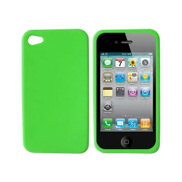 Silikone cover til iPhone 4 / iPhone 4S. Grøn.