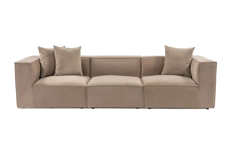 NORDVÄRK Sora 3 3 pers. sofa - cappuccino stof