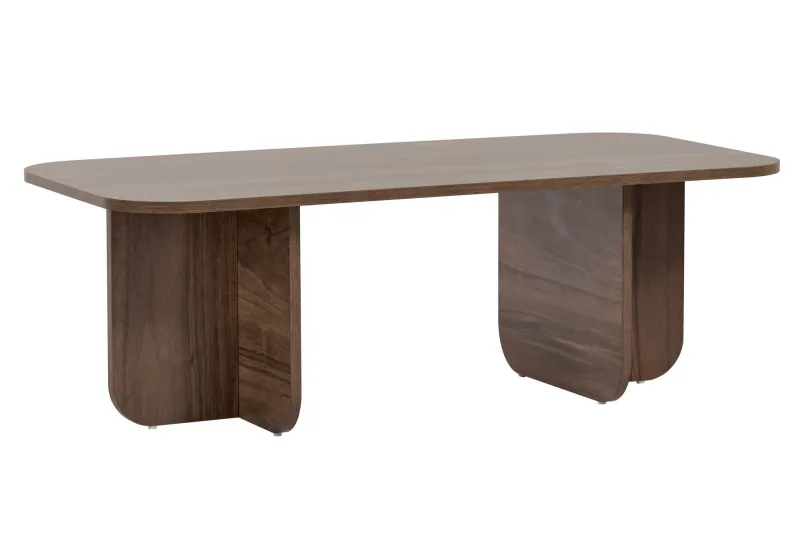 NORDVÄRK Akira sofabord, rektangulær - brun valnød melamin (120x60)