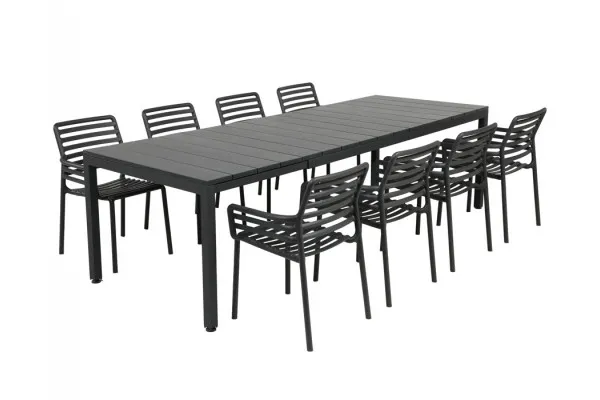 Nardi Rio Doga Havemøbelsæt 210-280cm - Antracit