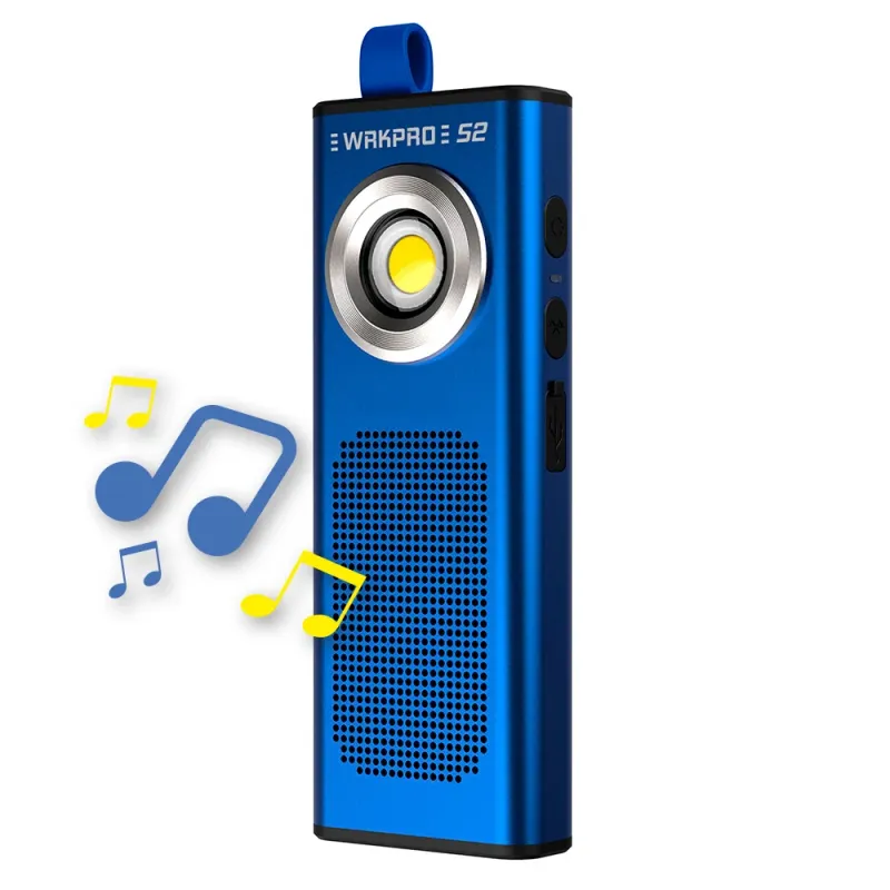 WRKPRO arbejdslampe "S2" COB LED med genopladeligt batteri og 5W Bluetooth højtaler