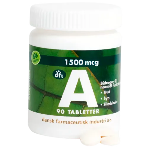 Grønne Vitaminer A-vitamin 1500 mcg (90 tabl)