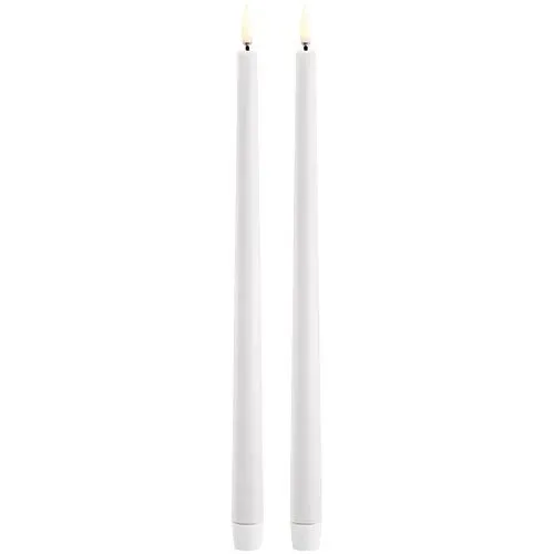LED slim Kronelys, NW, Smooth, 2-pack, 2,3x32 cm