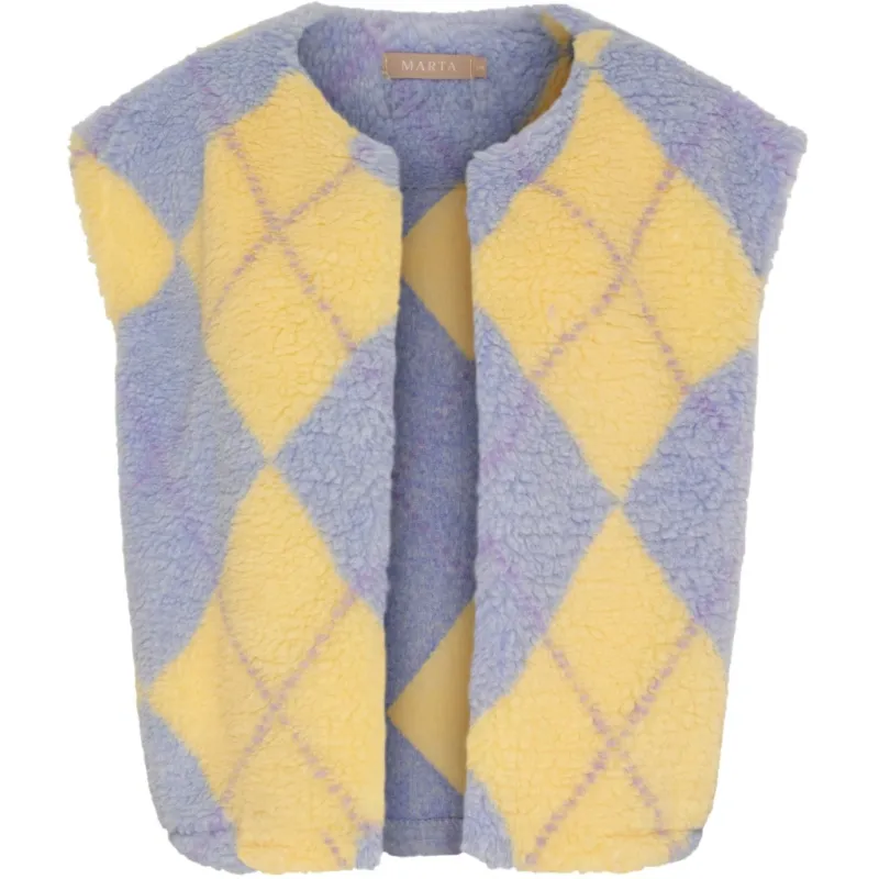 Marta du Chateau dame vest MdcPam 26801 - Blue/Yellow