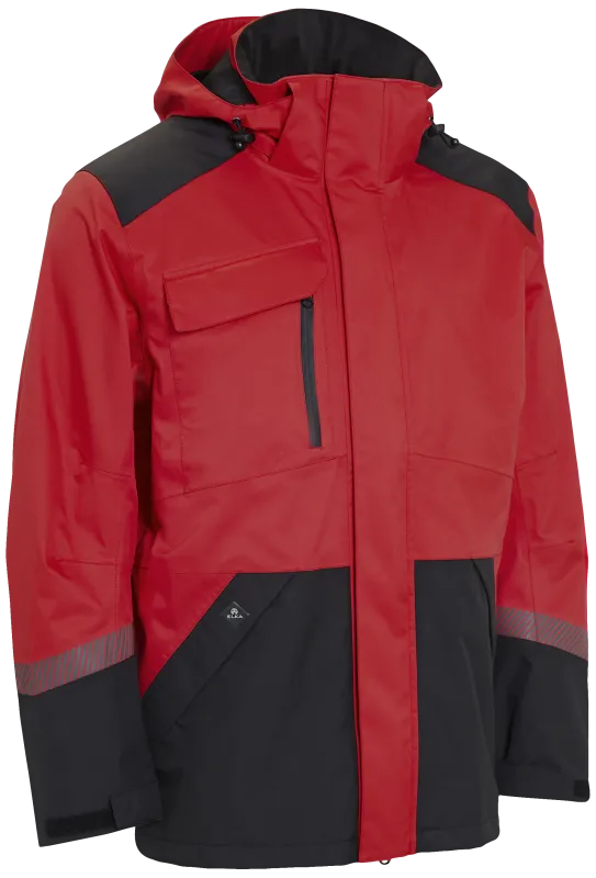 Arbejdsregnjakke stretch 186000 rød/sort Str. 5XL