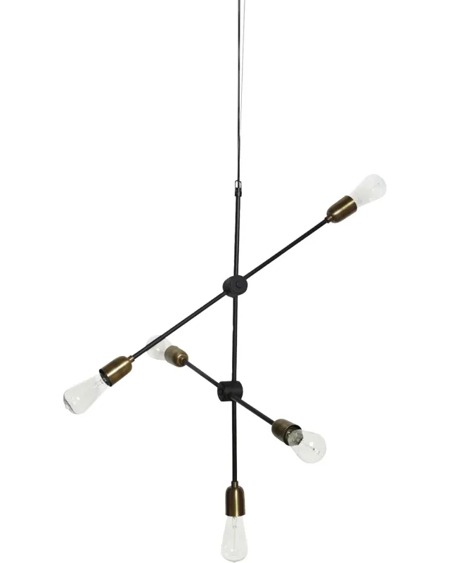 House Doctor - Lampe, Molecular, Sort, Messing