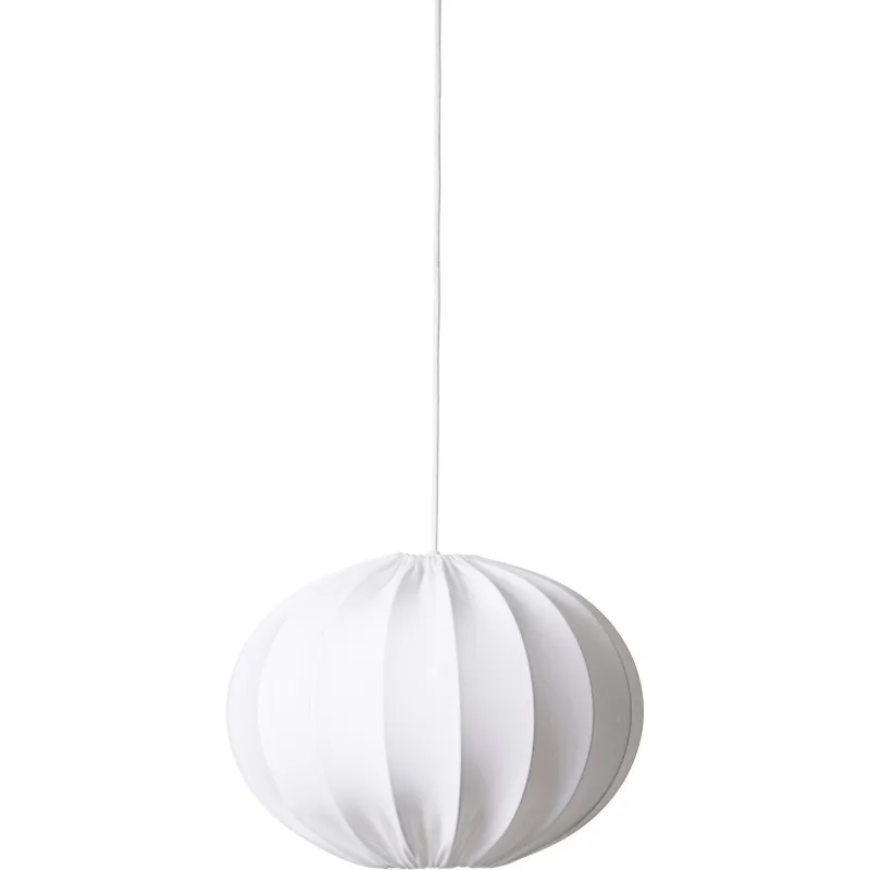 Watt&veke Loftslampe, oval kugle, 40 cm, hvid