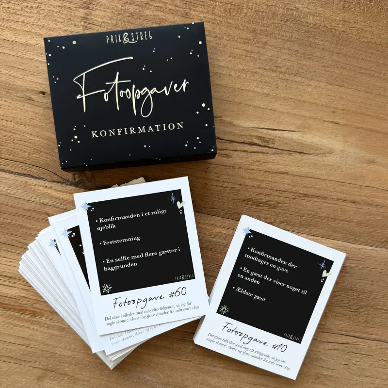Fotoopgaver til konfirmation | 60 kort