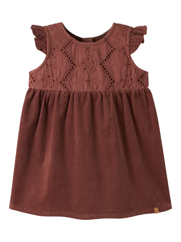 Lil Atelier Onellas - Cord Skirtall - Mahogany - 68 cm