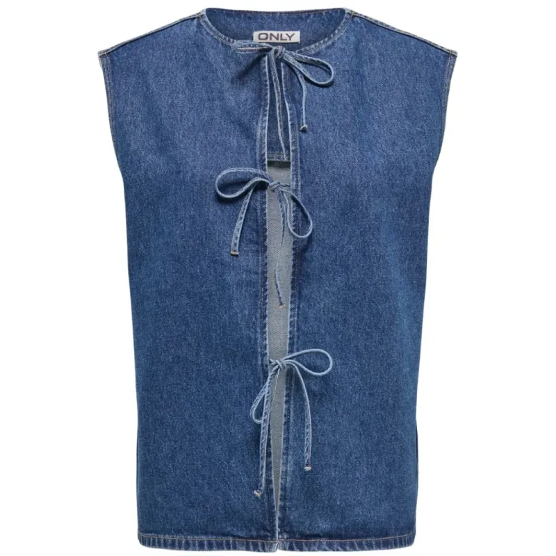 ONLY DAME VEST ONLDORSE - Medium blue denim