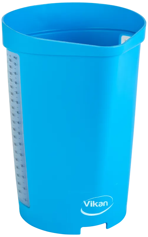 Målekande, 2 ltr, blå PP plast