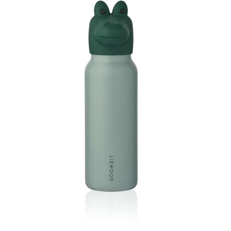 Liewood Falk Drikkeflaske - Rustfrit Stål - 350ml - Crocodile - Peppermint/Garden Green