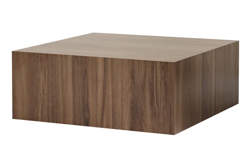 NORDVÄRK Prizma sofabord, kvadratisk - brun valnød MDF (90x90)
