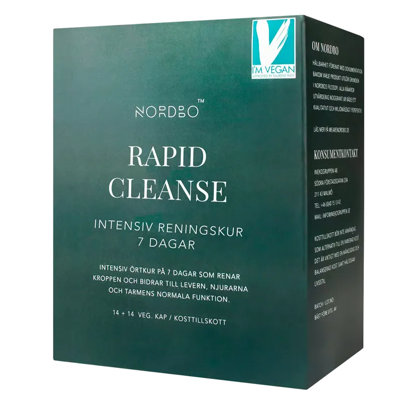 Nordbo Rapid Cleanse Vegansk (2x14 kaps)