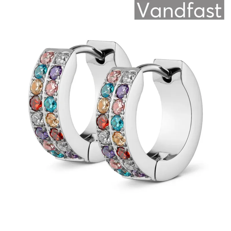 ANNEBRAUNER Creole Double Line Multicolor Øreringe
