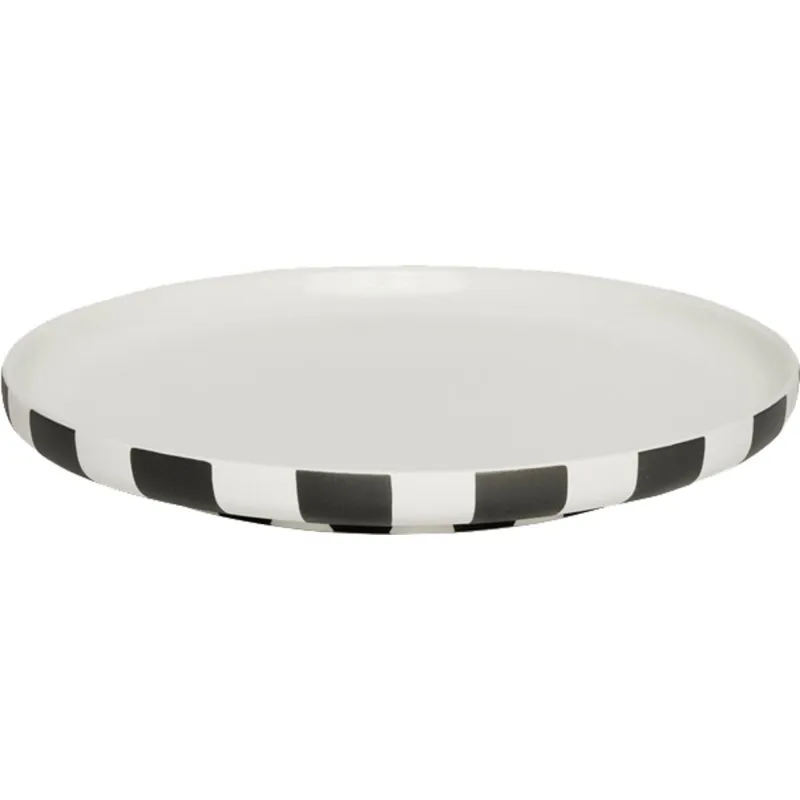 Oyoy living design Toppu frokosttallerken Ø20, hvid/sort
