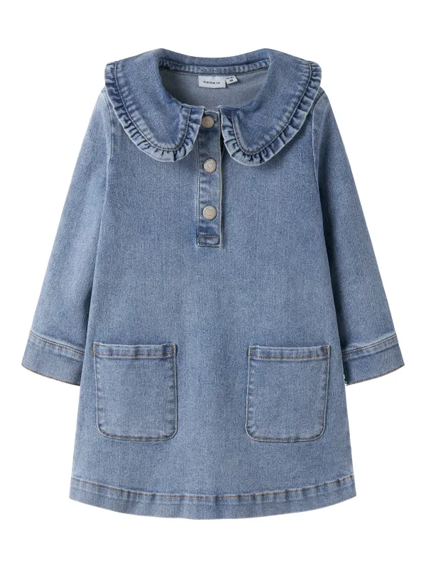 Name It Gia Denim Dresss - Medium Blue Denim - 92 cm