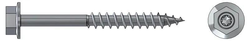 Træskrue Outdoor TOPKON® HEX TX30 6,5 x 55 mm - 100 Stk