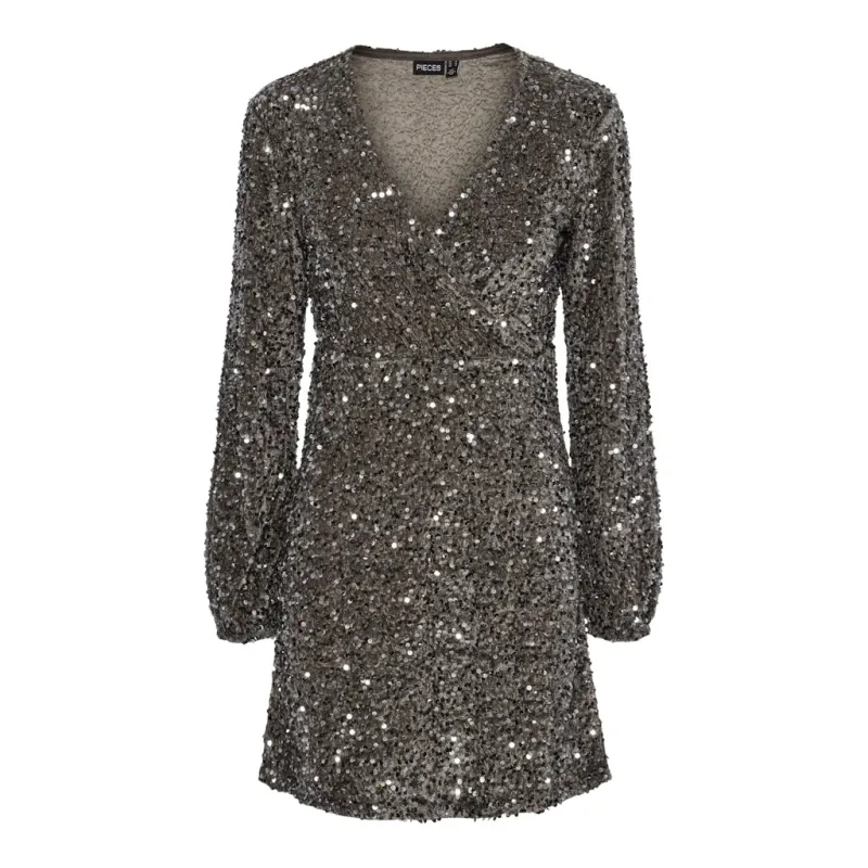 Pieces dame kjole PCKAM - Morel Silver sequins
