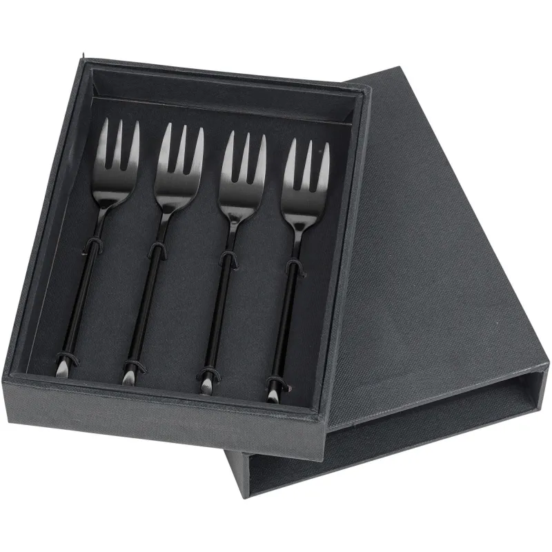 Broste Hune Titanium Mat Black, kagegafler 4 stk.