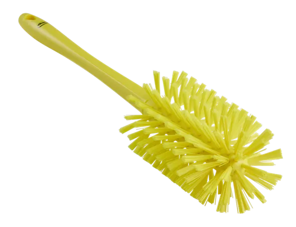 Vikan Rørbørste med skaft, fuldstøbt, Ø90 mm, Medium/stiv, 430 mm, Gul