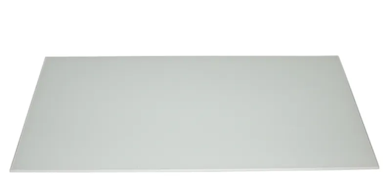 Stænkplade hvid frostet hærdet glas 600x300 mm.
