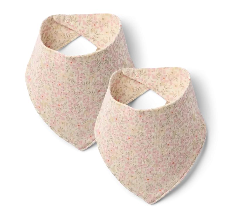 Eden Bib 2-Pak - Coral Flowers - ONESIZE
