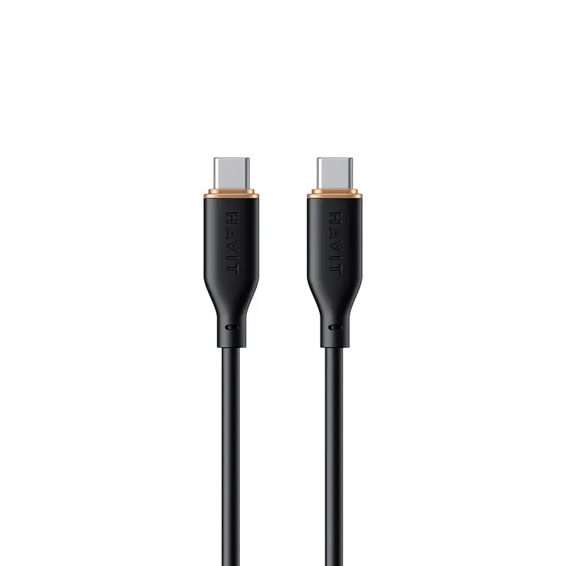 Havit CB603 USB-C opladekabel. USB-C til USB-C. 1.2 m. Sort.