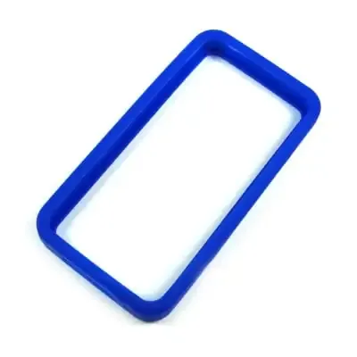 Silikone bumper til iPhone 4. Blå.