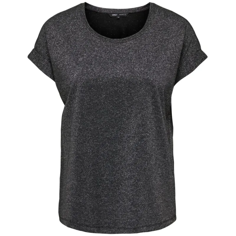 ONLY DAME TOP ONLMOSTER - Black Silver lurex